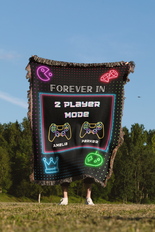 Gamer Couple Personalized Blanket