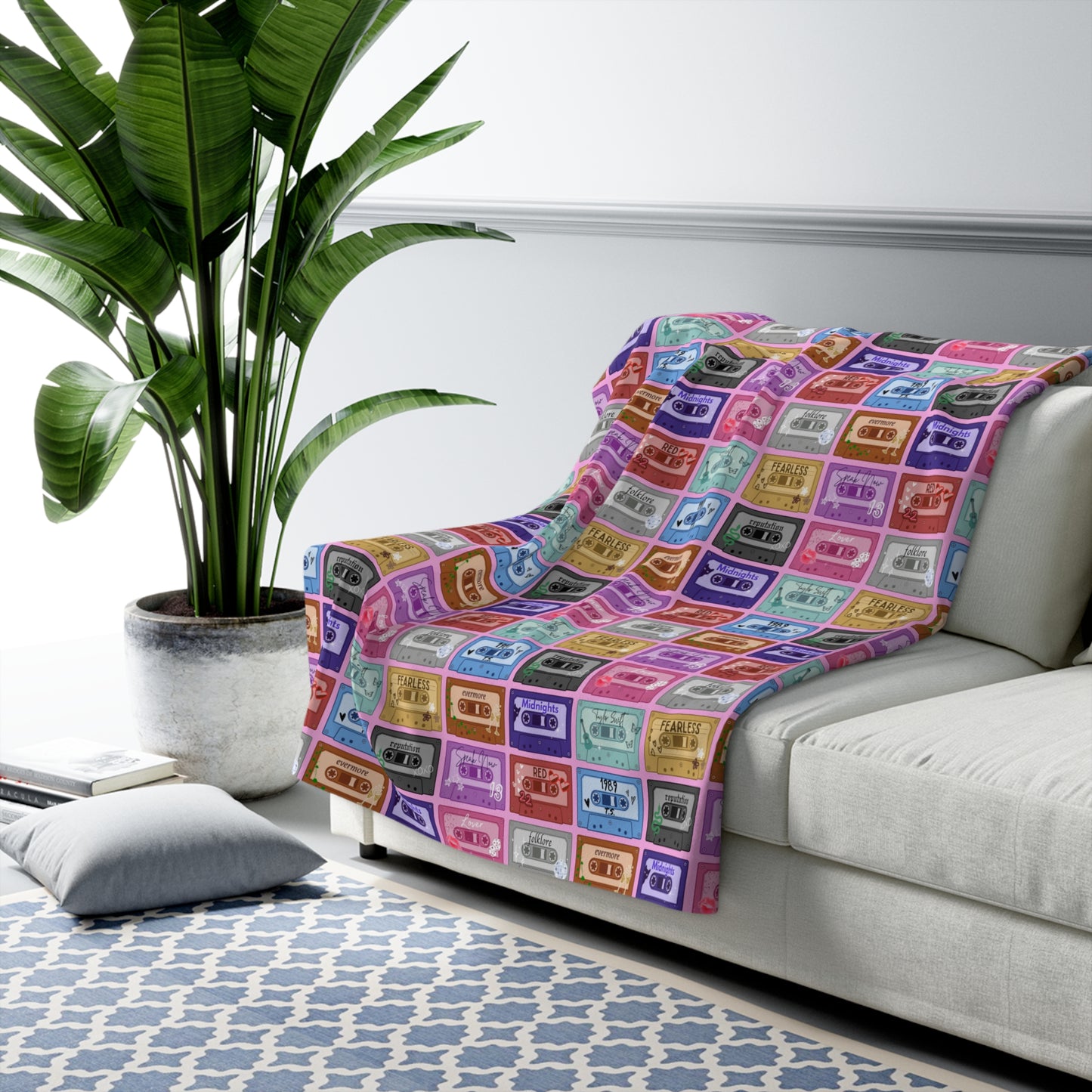 Eras Cassettes Taylor Swift Throw Blanket