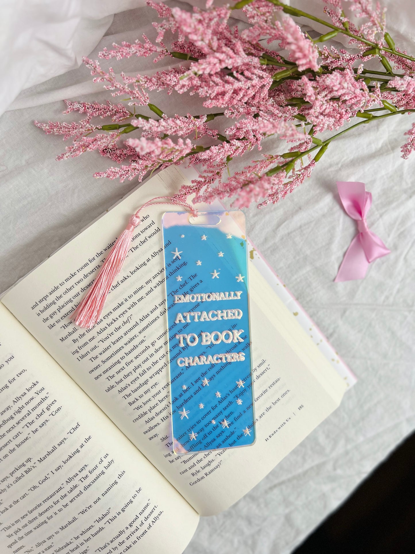 'Emotionally Attached' | Iridescent Acrylic Bookmark