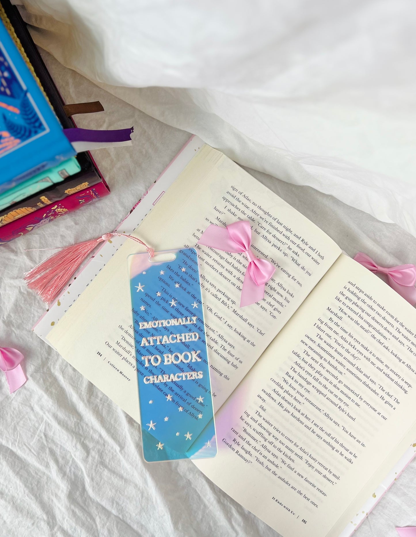 'Emotionally Attached' | Iridescent Acrylic Bookmark