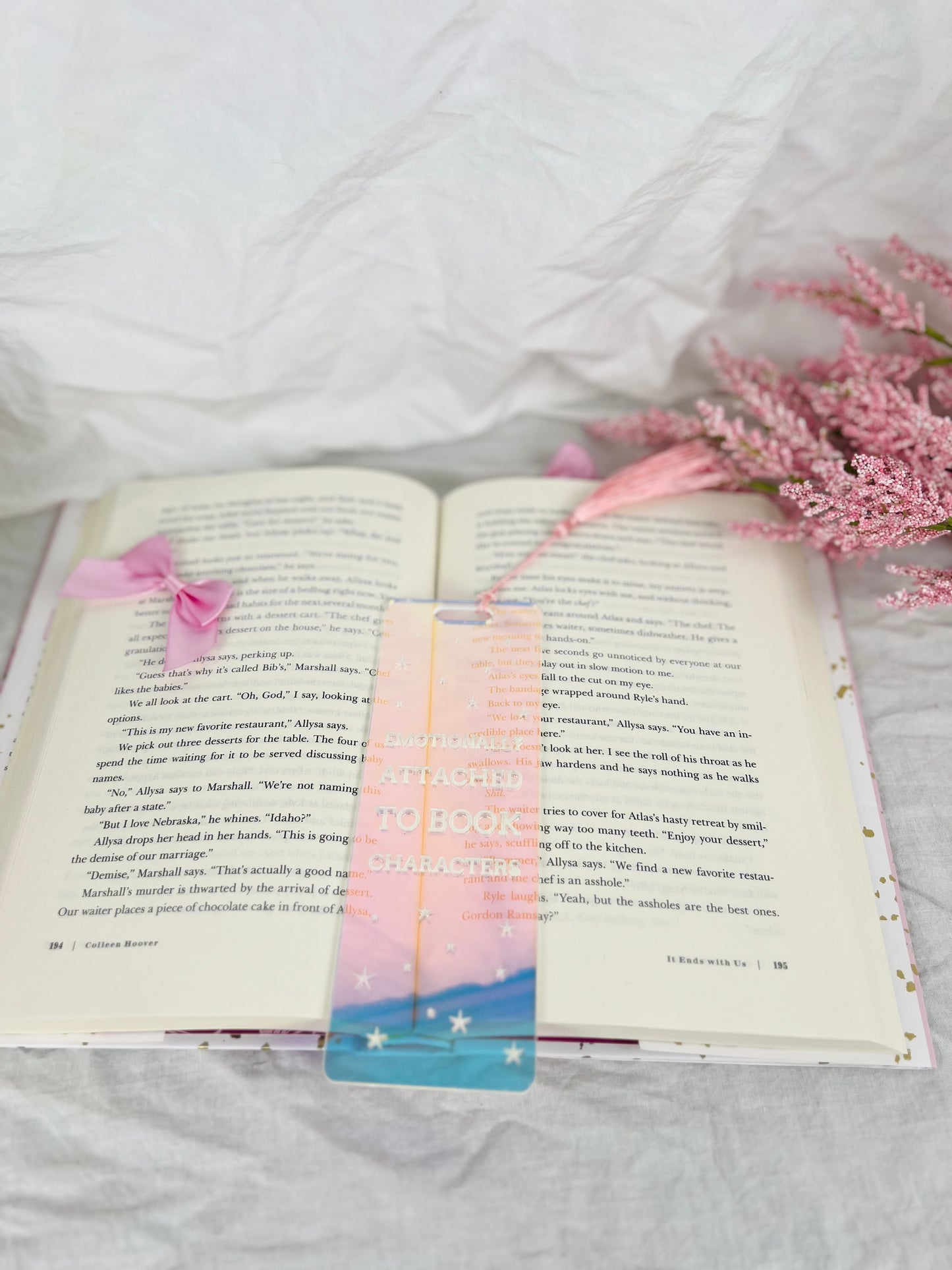'Emotionally Attached' | Iridescent Acrylic Bookmark