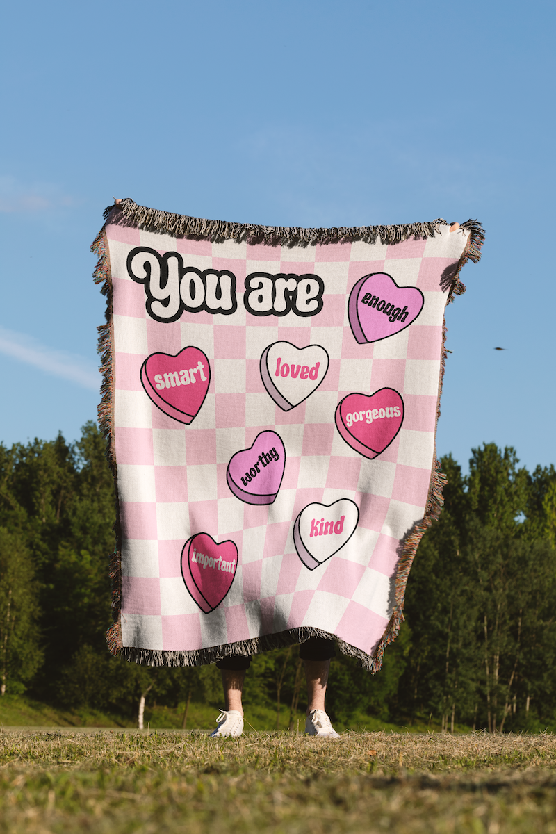 Mental Health Affirmations Blanket