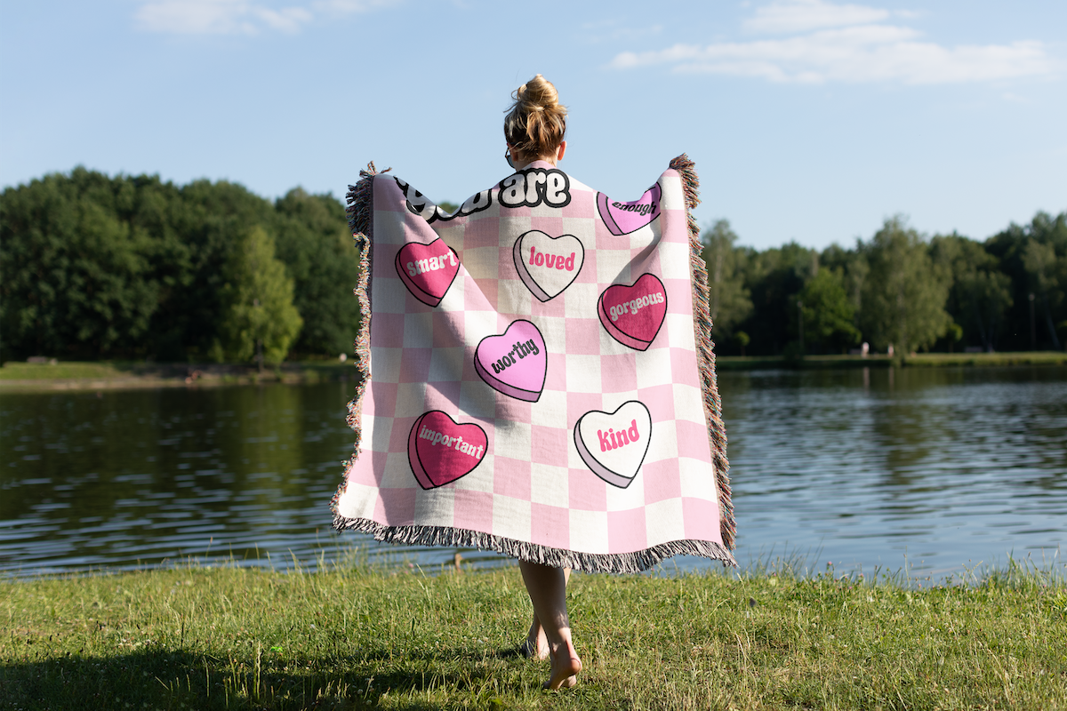 Mental Health Affirmations Blanket