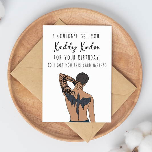Xaddy Xaden Birthday Card