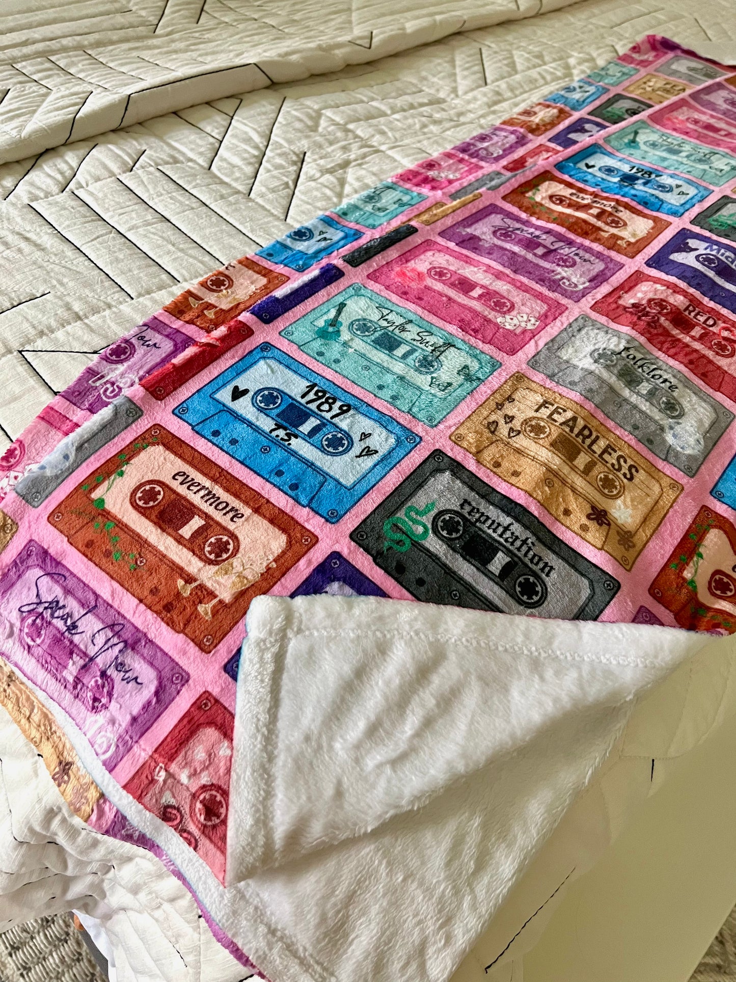 Eras Cassettes Taylor Swift Throw Blanket