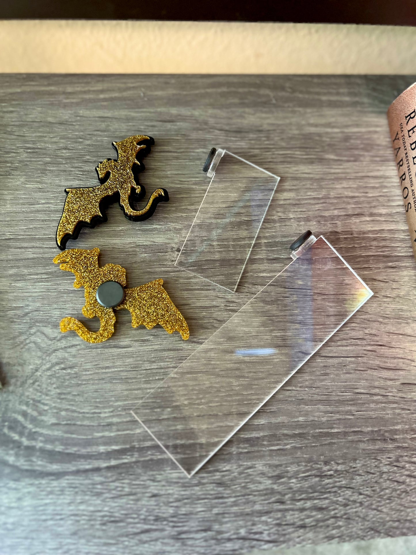 Wooden Dragon Bookshelf Decor