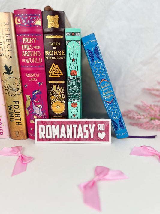 Romantasy Rd | Bookshelf Street Sign