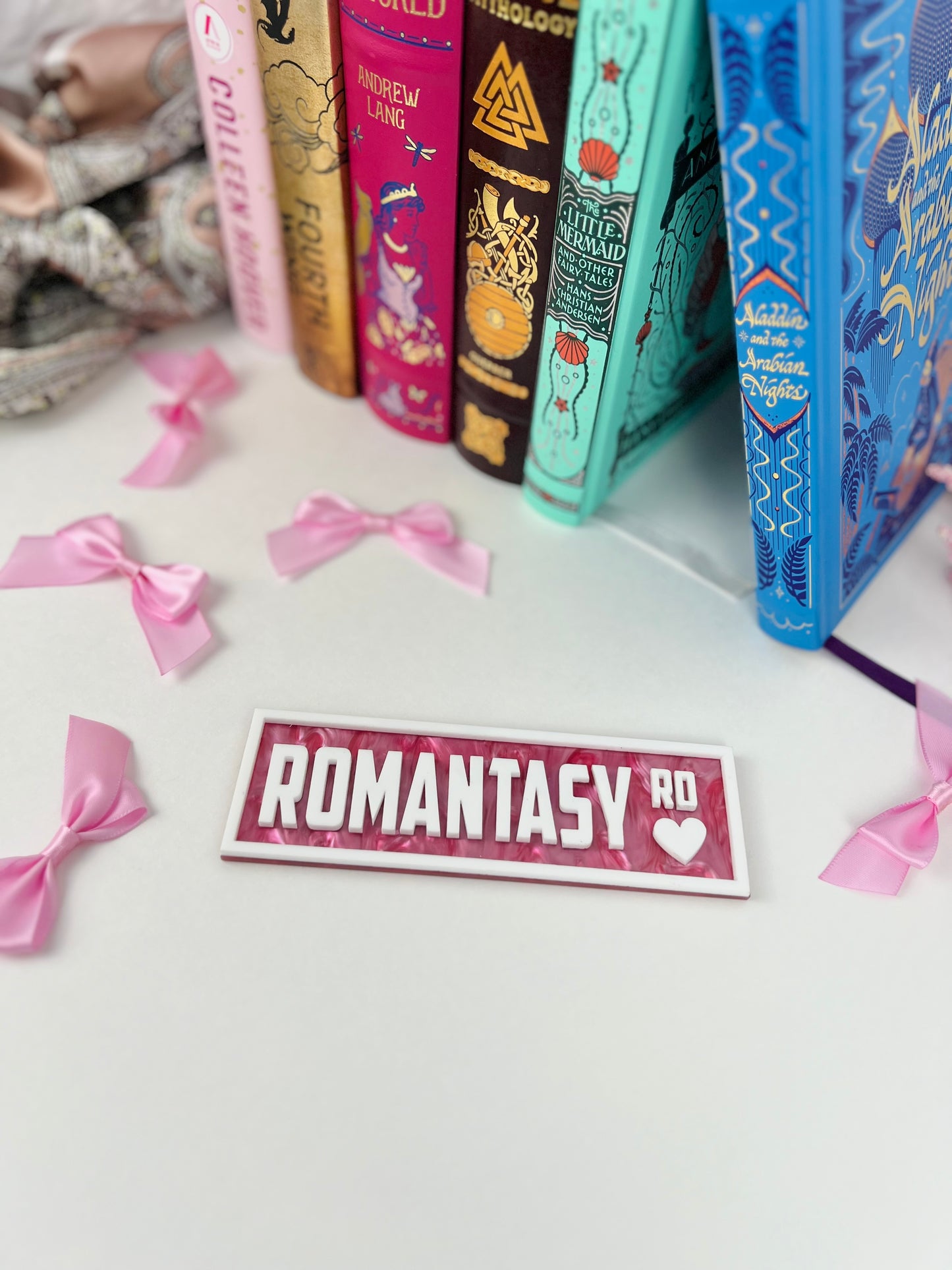 Romantasy Rd | Bookshelf Street Sign