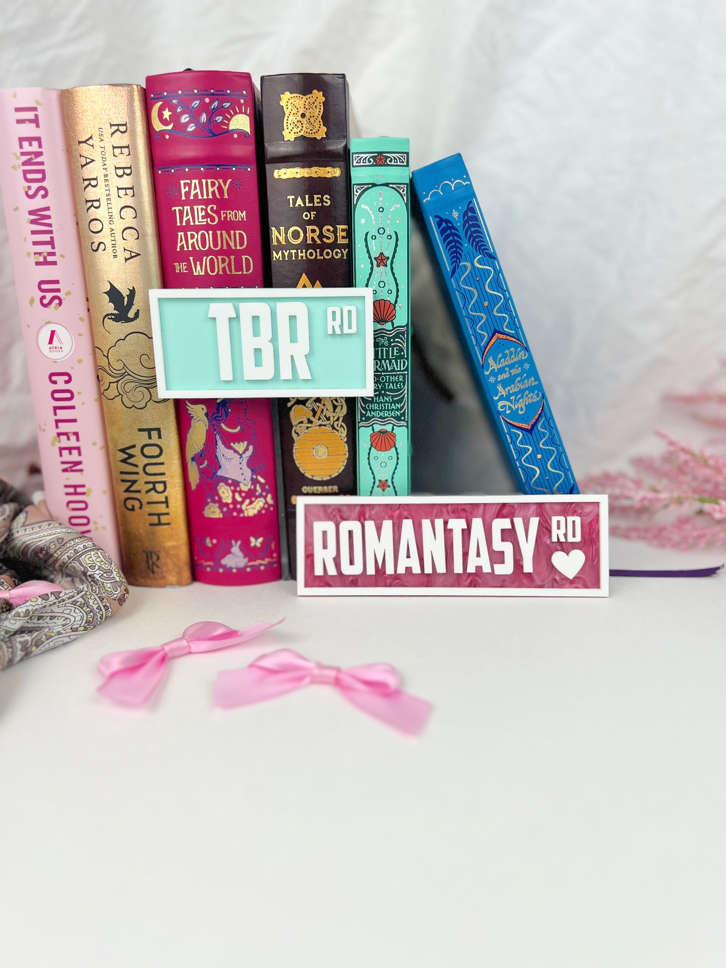 Romantasy Rd | Bookshelf Street Sign