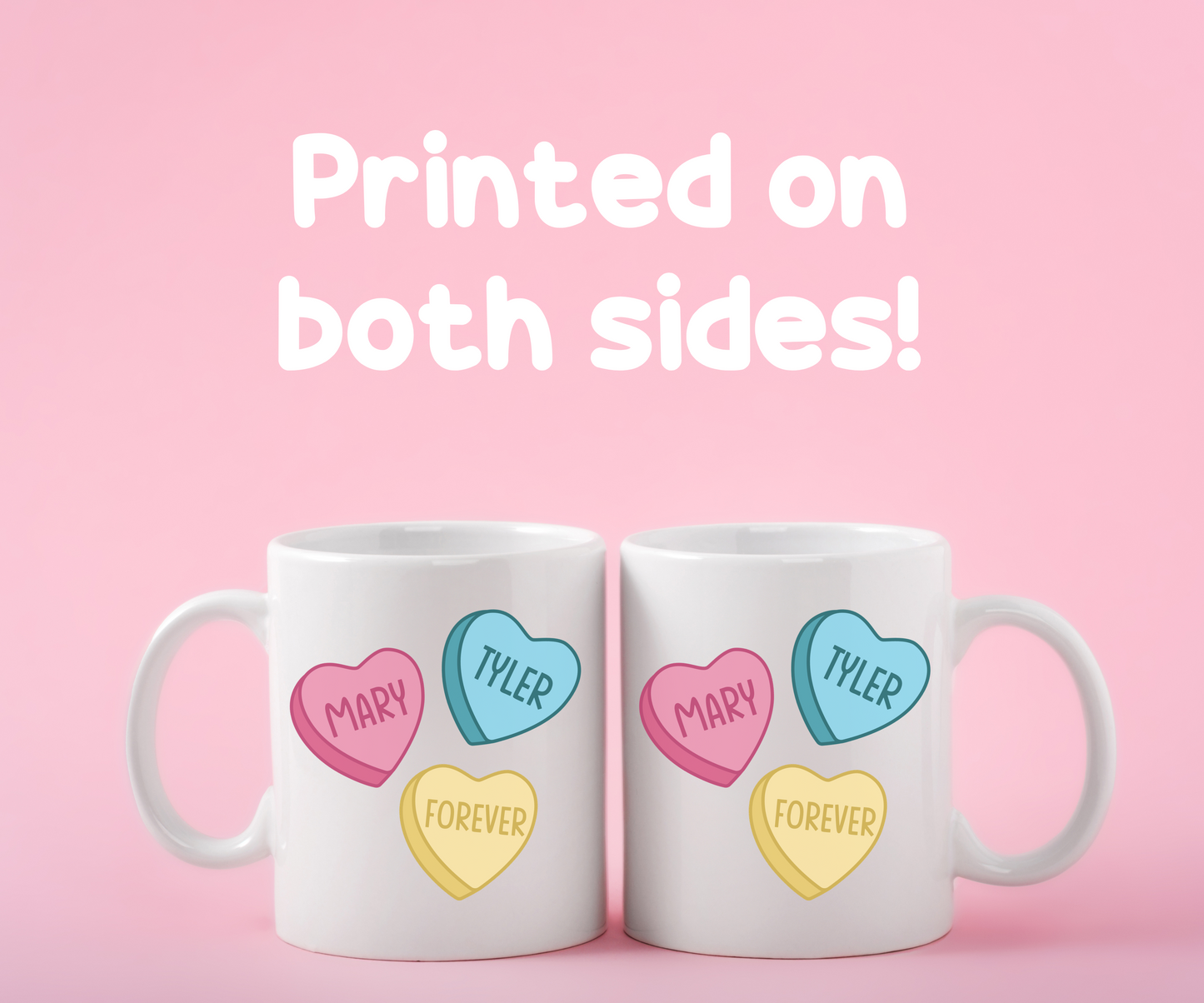 Personalized Candy Heart Coffee Mug
