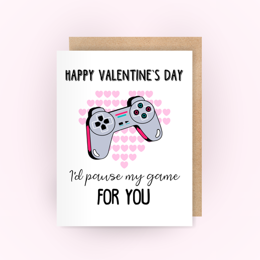 Funny Valentine's Day Card for Gamers