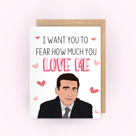 Love Me Michael Scott Valentine's Day Card