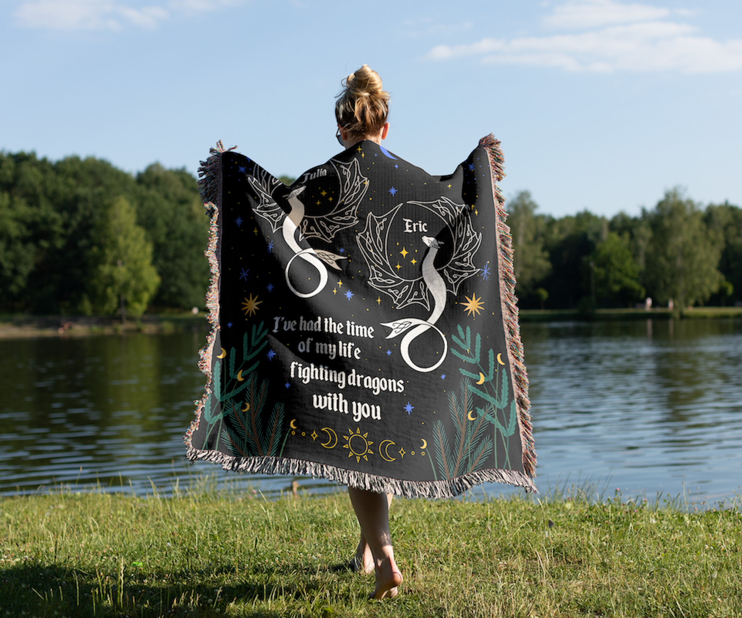 personalized couple blanket