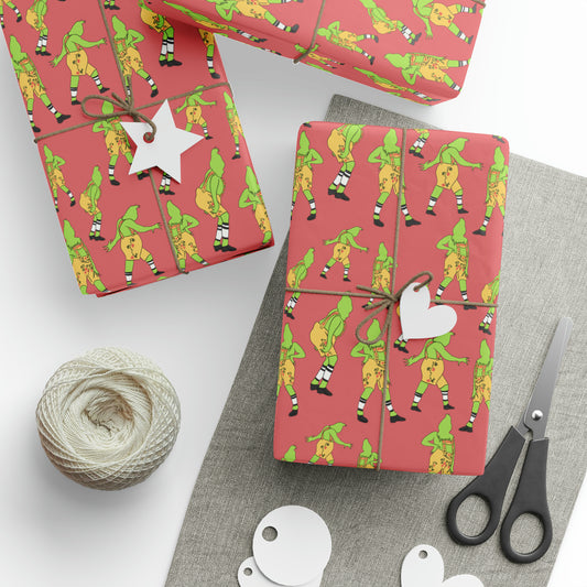 Grinch Wrapping Paper (Red)