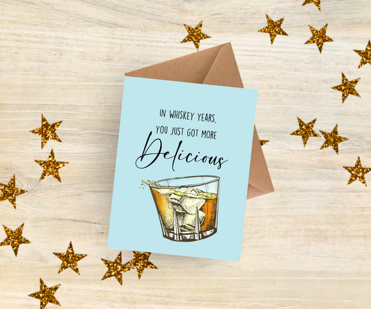 Whiskey Birthday Card
