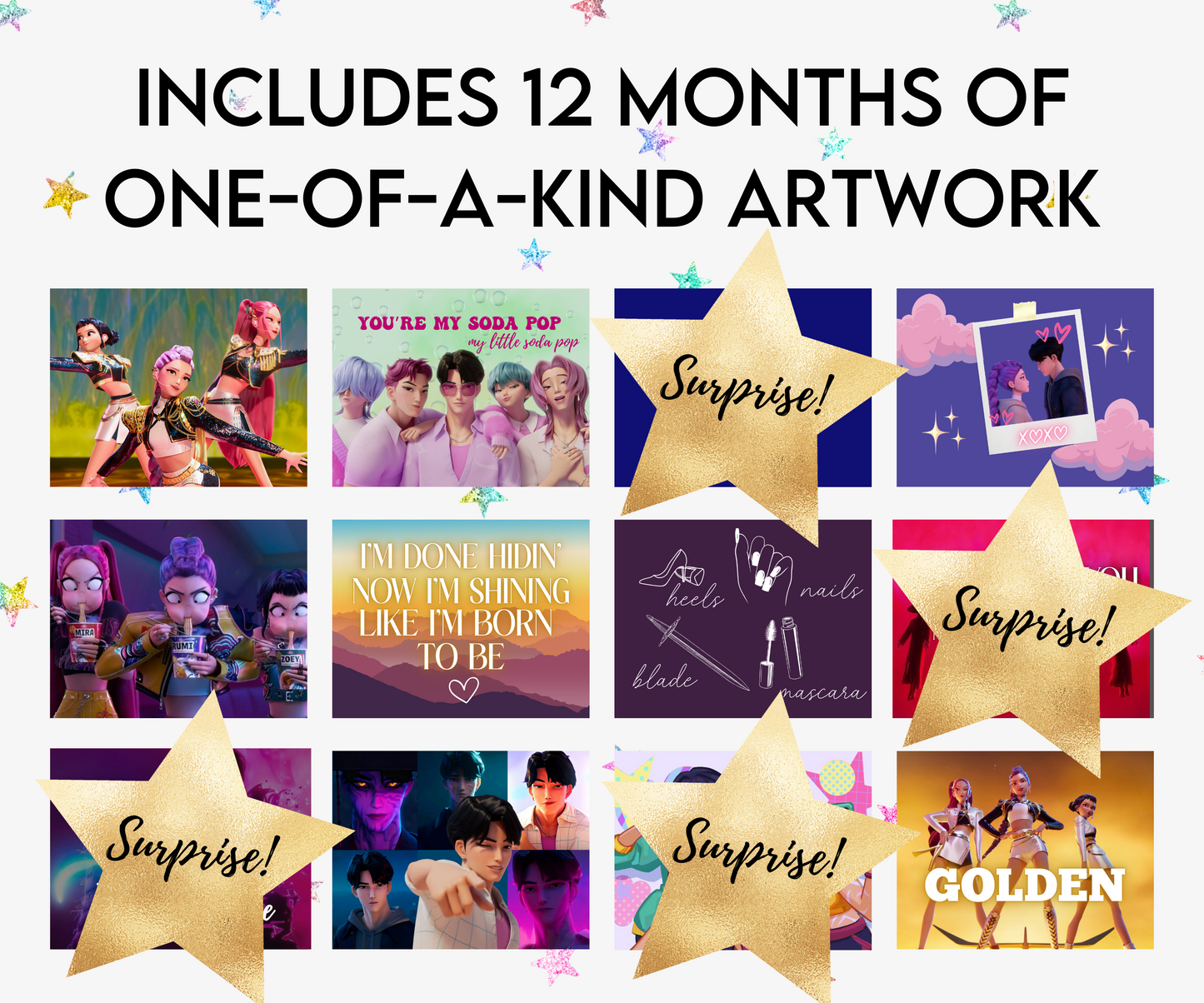 Kpop 2026 Wall Calendar – 12 Month Anime-Inspired K-Pop Fantasy Calendar for Fans, Posters & Room Decor