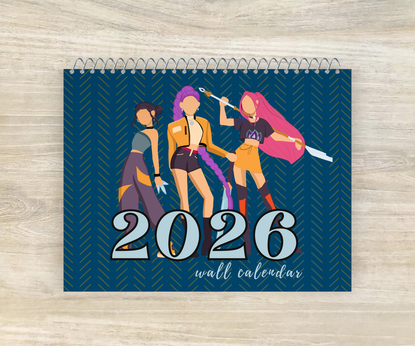 Kpop 2026 Wall Calendar – 12 Month Anime-Inspired K-Pop Fantasy Calendar for Fans, Posters & Room Decor