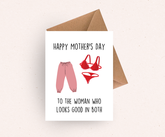 Sweatpants Mother's Day Card