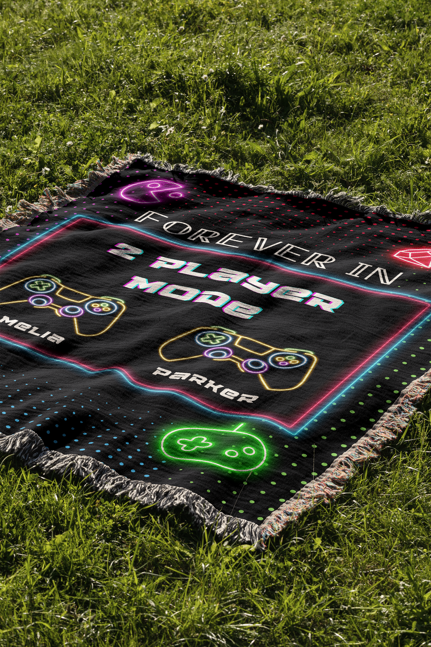 Gamer Couple Personalized Blanket