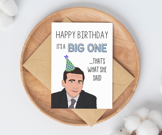 'Big One' | Michael Scott Birthday Card