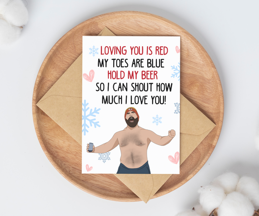 'Loving You is Red' | Anniversary Card