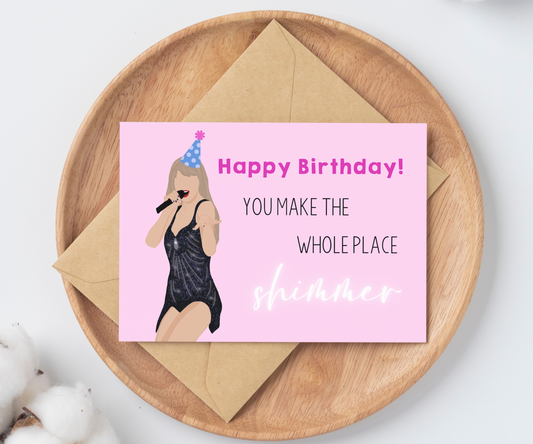 "Shimmer" | Swfitie Birthday Card