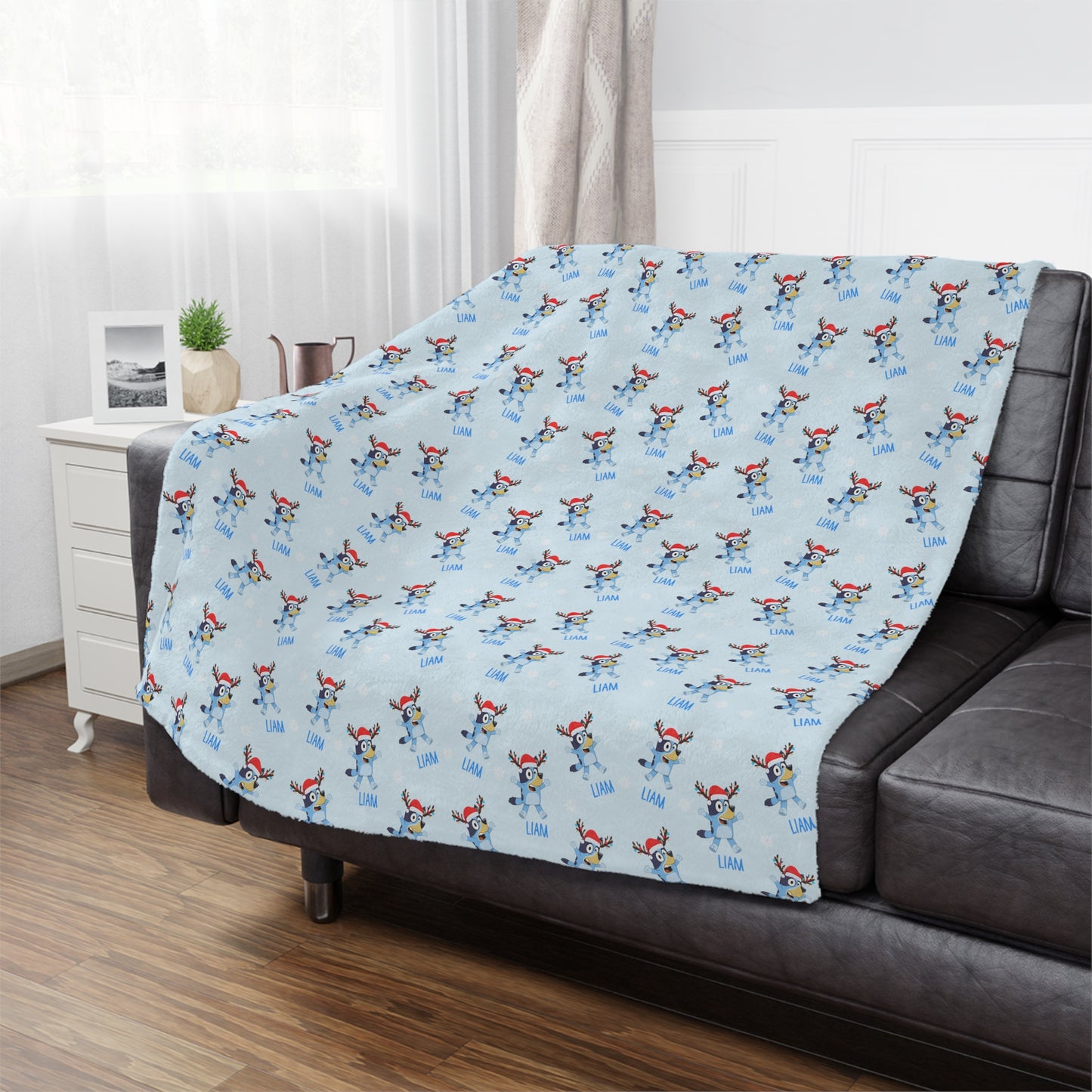 Custom Bluey Minky Throw Blanket