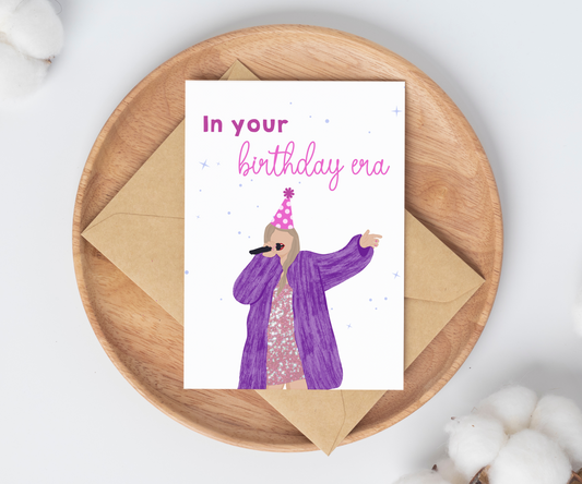 "In My Birthday Era" Swiftie Birthday Card