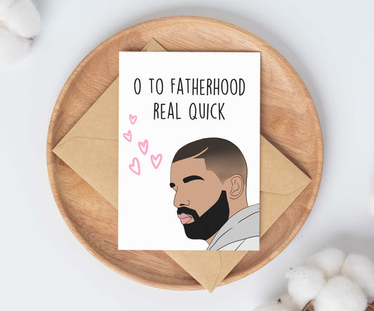 '0 to Fatherhood' | First Father's Day Card