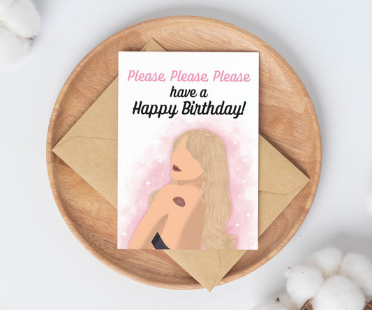 Sabrina Carpenter Birthday Card