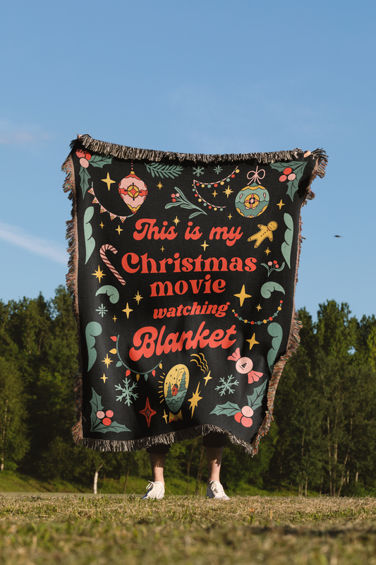 Christmas Movie Woven Throw Blanket
