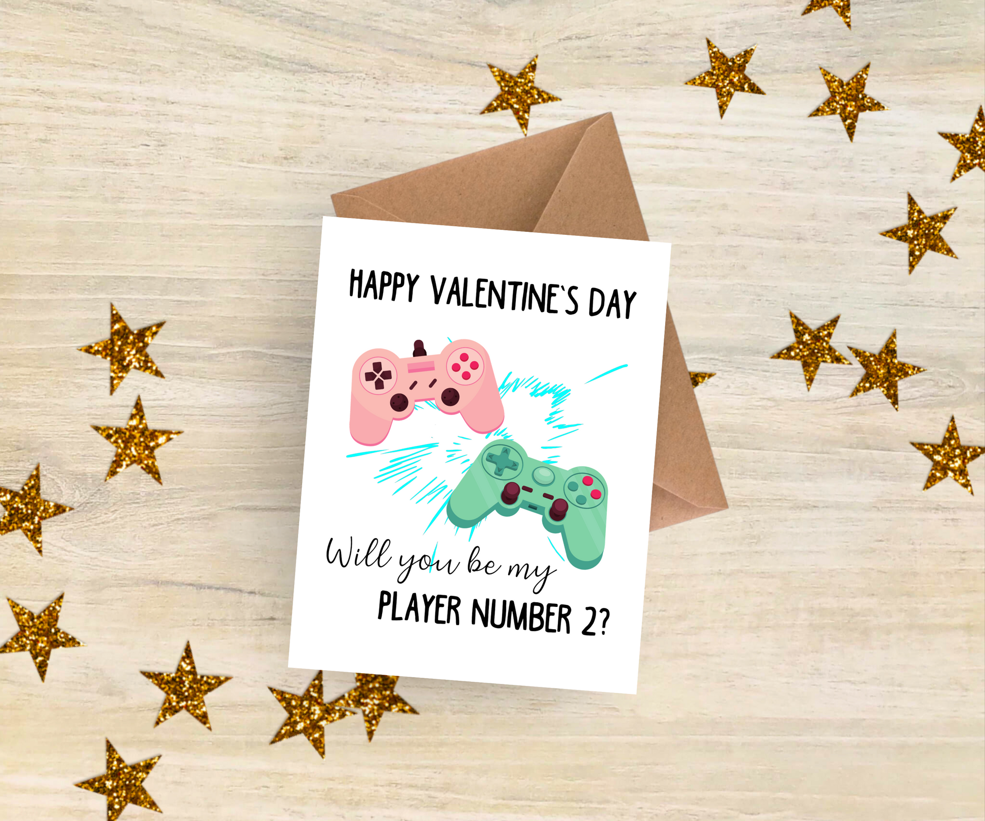 valentines card for gamer couples