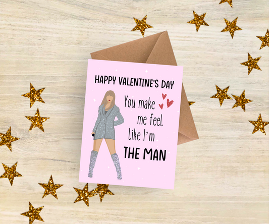 "The Man" Taylor Swift Valentine's Card