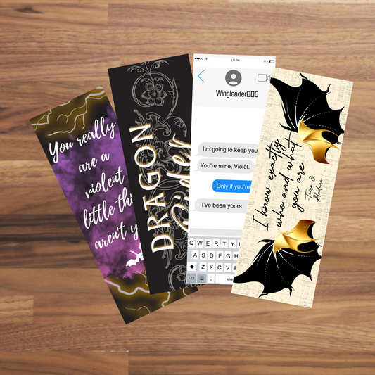 Fourth Wing Bookmarks Set