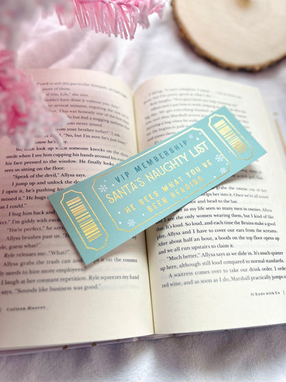 Gold Foil Christmas Bookmarks