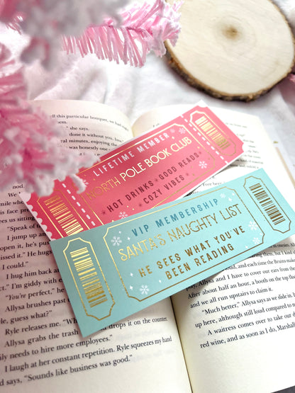 Gold Foil Christmas Bookmarks