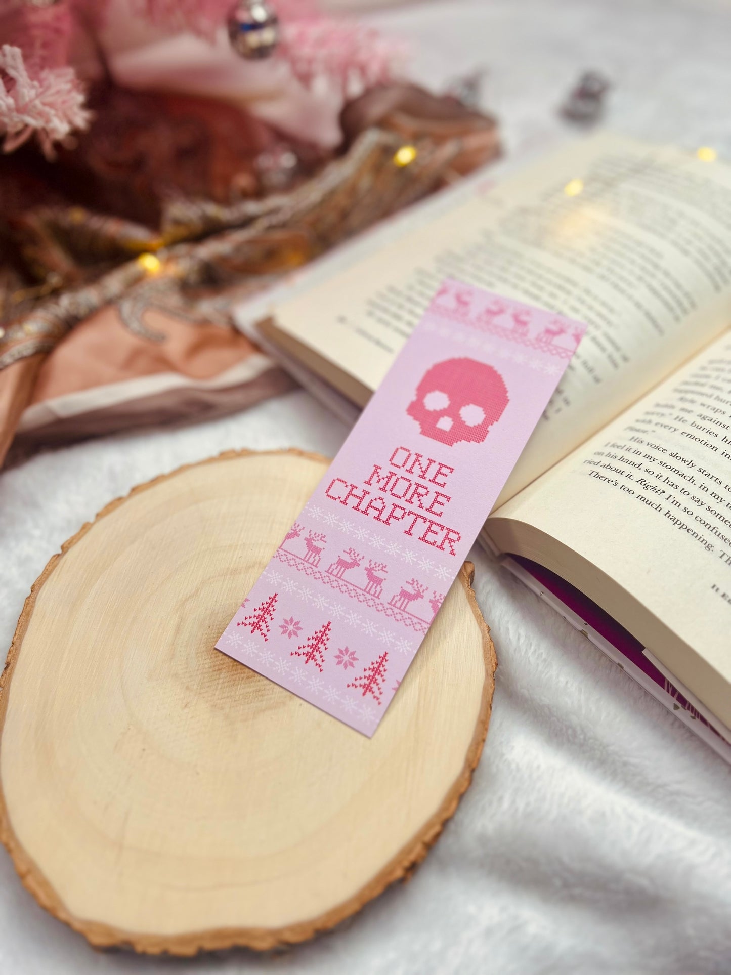 One More Chapter Christmas Bookmark