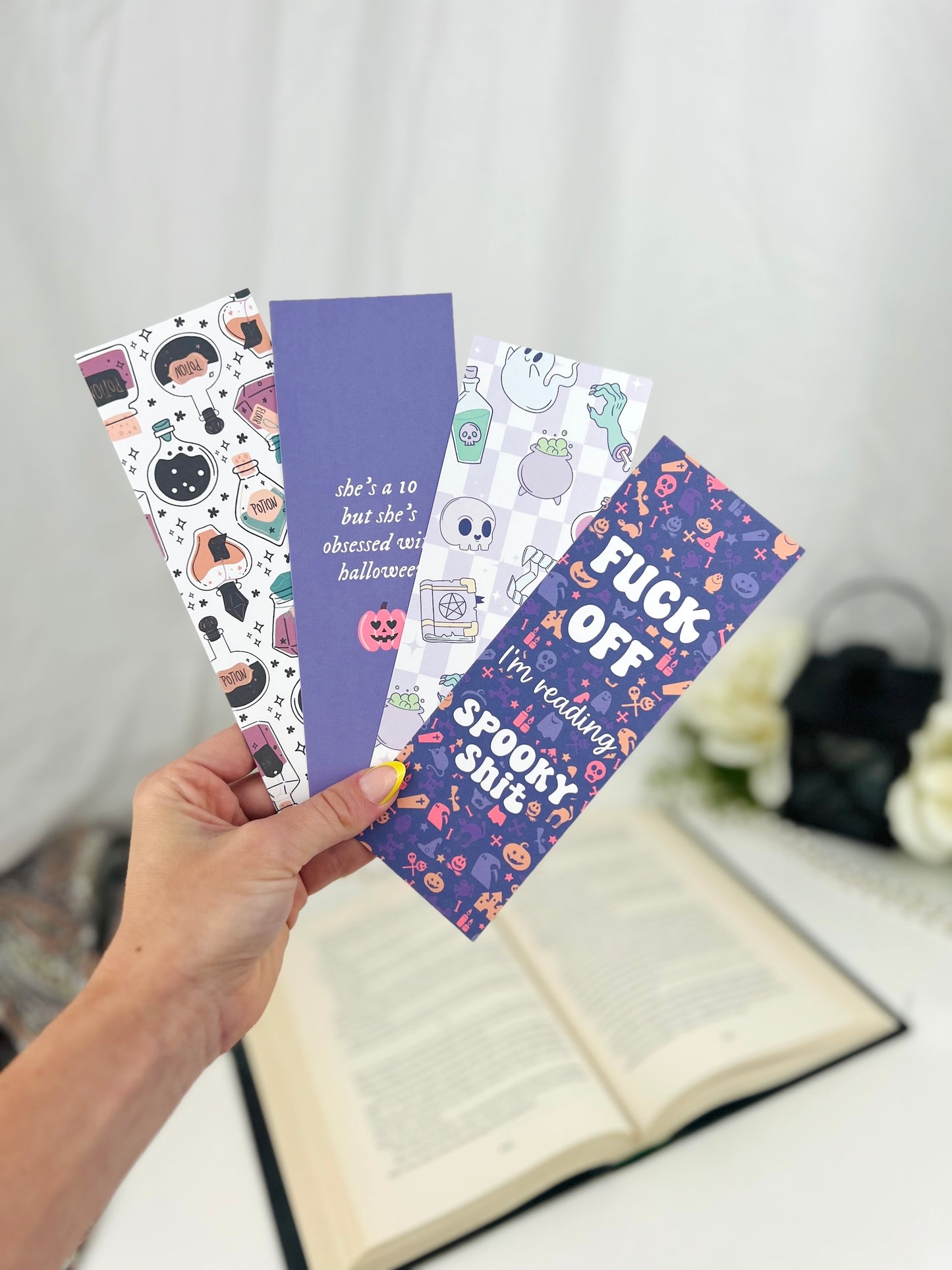 Spooky Purple Bookmark Set