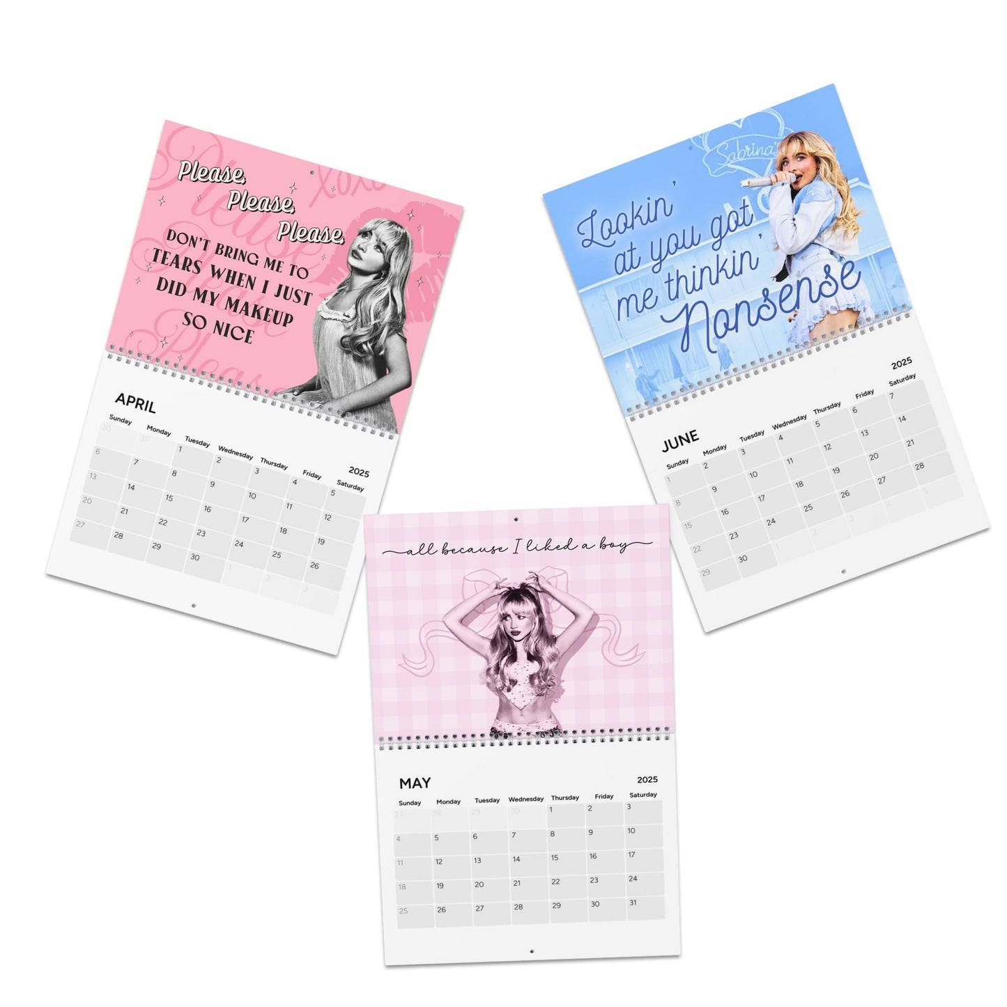 Sabrina Carpenter 2025 Wall Calendar