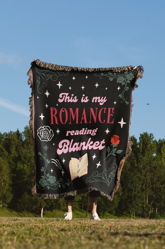 Romance Reader Woven Throw Blanket