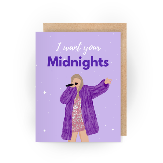 'I Want Your Midnights' Taylor Swift Card