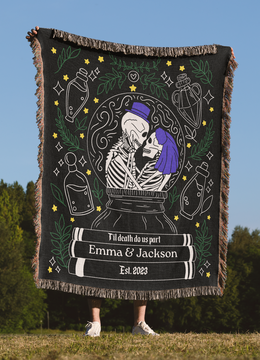 personalized couple blanket