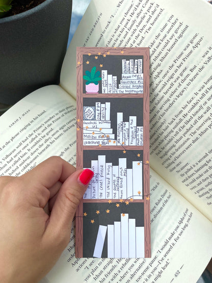 Bookshelf Tracker Bookmark, Reading List Bookmark, stocking stuffer, gift for book lover
