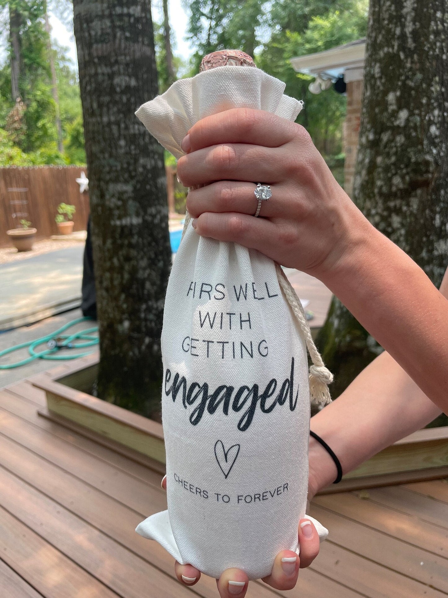 Graduation Wine Gift Bag / pairs well with a Bachelor's Degree / end of school / gift for grad / congratulations / wine tote / personalized