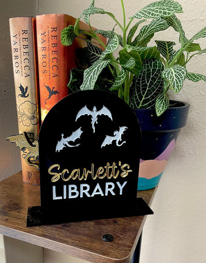 Personalized Dragon Bookshelf Decor/ Bookish merch/ Gift for book lover/ Bookish Decor/ Book Nook / Book decoration / reader gift