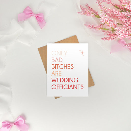 Wedding Officiant Proposal Card / gifts under 10 / officiant gift for her / for him / funny unique gift