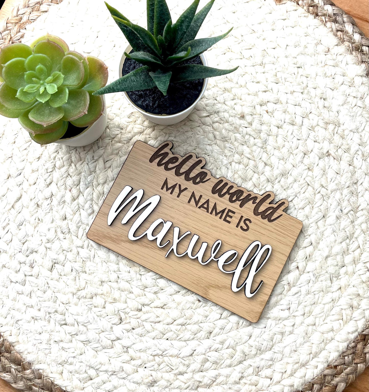 Hello My Name Is Sign | Personalized Baby Name Sign | Newborn Name Reveal | Custom Baby Hospital Sign | Birth Announcement Prop