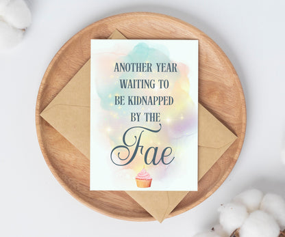 Bookish Fae Birthday Card / Acotar birthday Card / card for reader / bookmark gift set / book lover