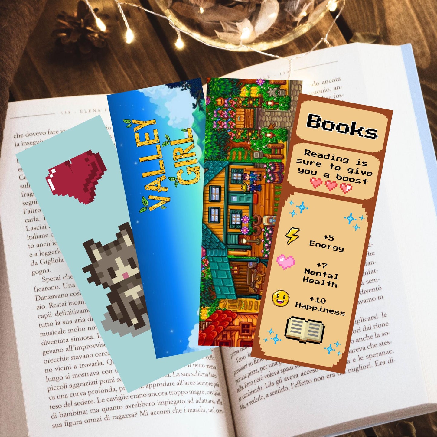 Valley Video Game birthday Card / card for / bookmark gift set / book lover