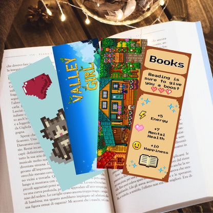 Valley Video Game birthday Card / card for / bookmark gift set / book lover